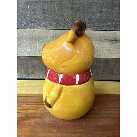 David’s Cookies 9.5” Reindeer Christmas Cookie Jar, Red White Scarf, Ceramic - Picture 6 of 10